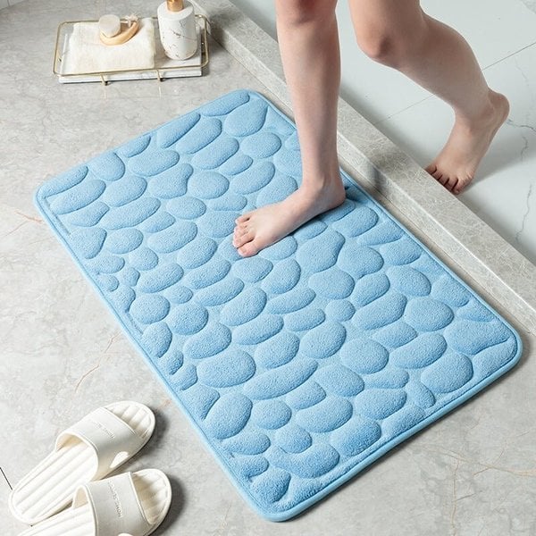 Last Day 51% OFF - Cobblestone Embossed Bathroom Bath Mat