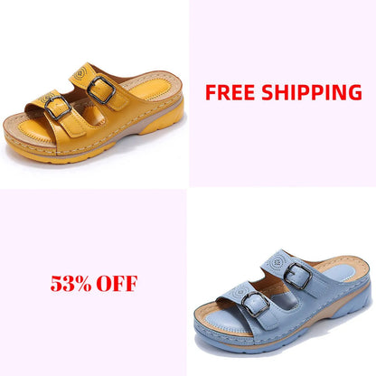 Breathable Orthopedic Women's Leather Sandals