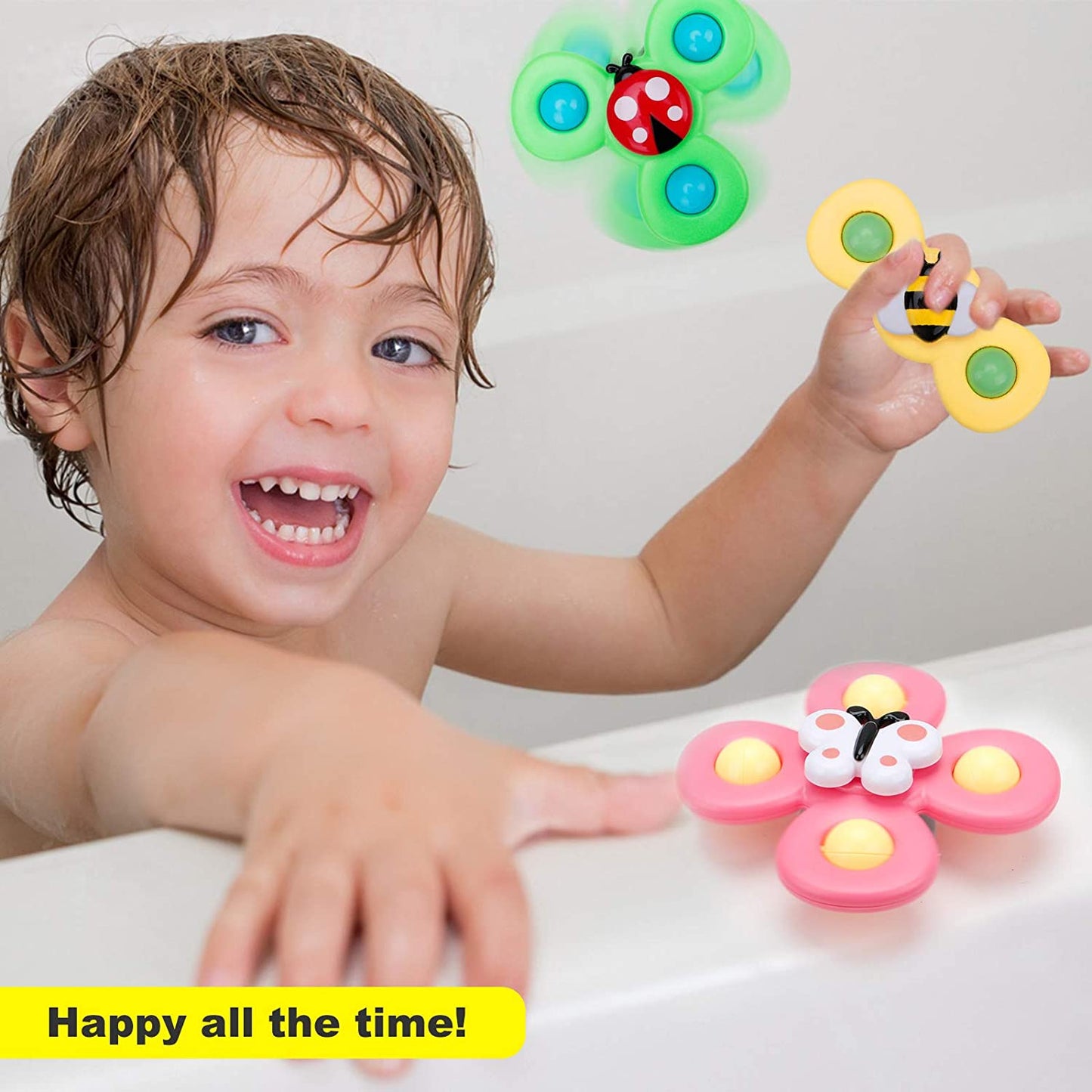 Suction cup spinner toys