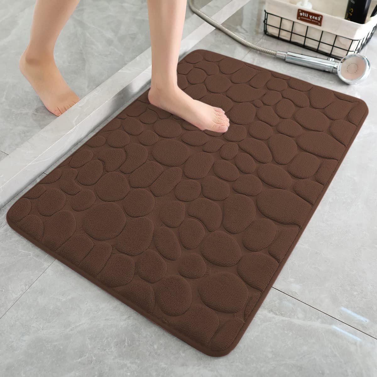 Last Day 51% OFF - Cobblestone Embossed Bathroom Bath Mat