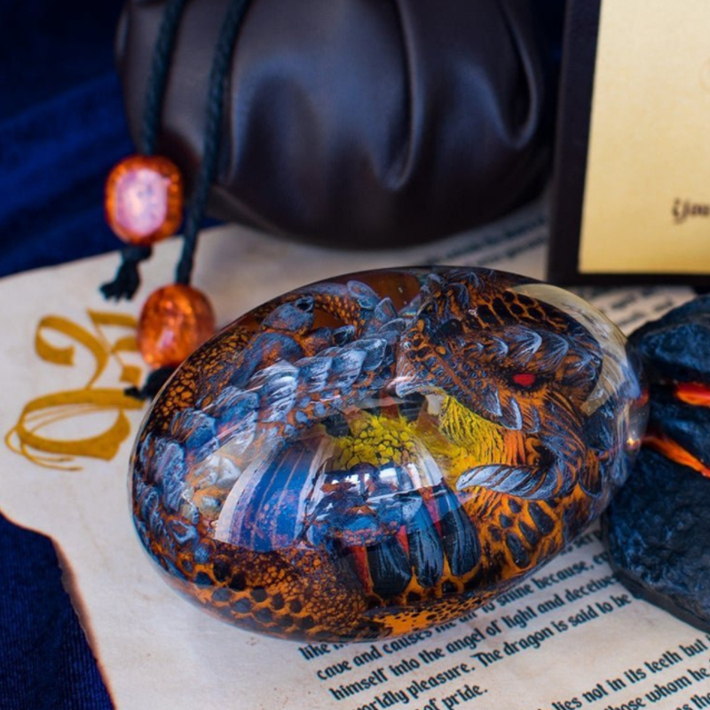 🐉Resin Transparent Lava Dragon Egg Souvenir Gift