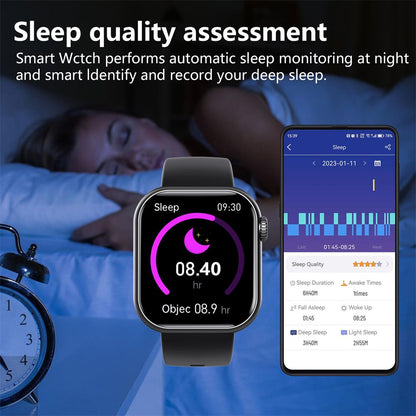 Blood Sugar Blood Pressure Heart Rate Blood oxygen Sleep Monitoring Waterproof Smartwatch