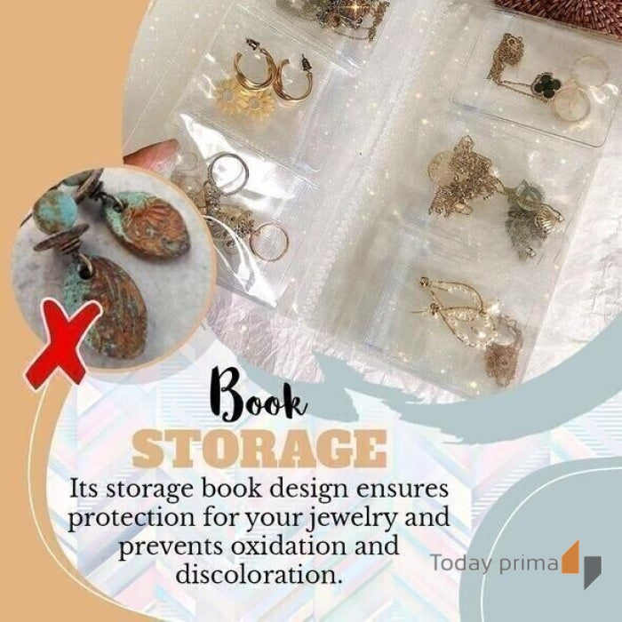 Belovejewel Transparent jewellery storage book set