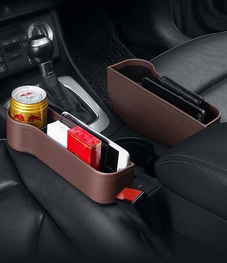 Car seat gap storage box