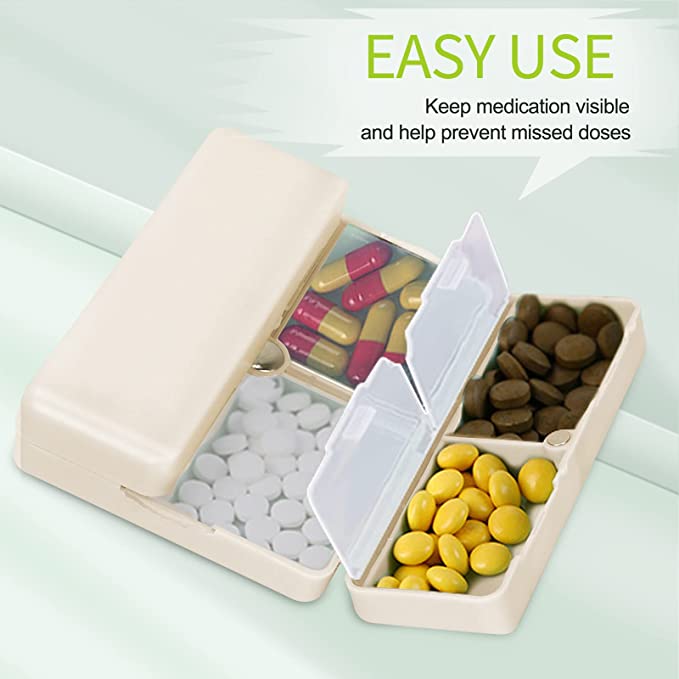 7 Compartments Portable Travel Pill Case