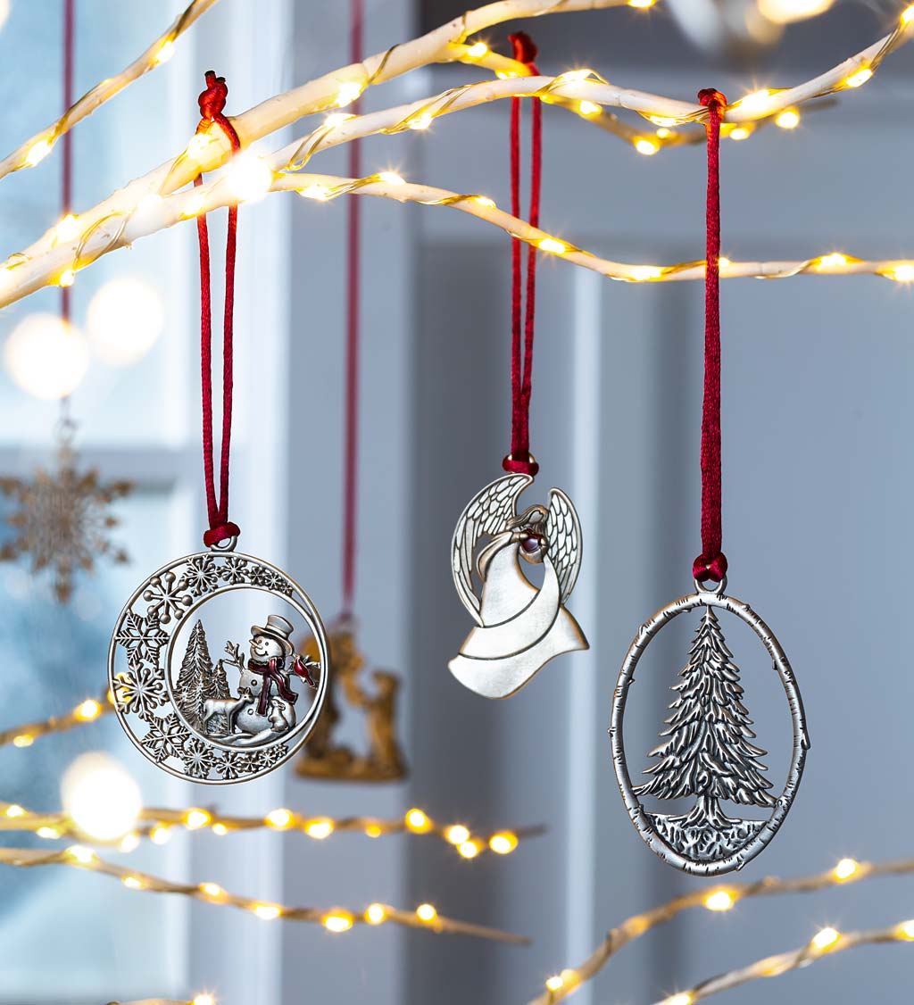 Solid Pewter Christmas Tree Ornament