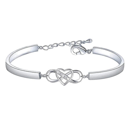 \Always Remember I Love You Mom Forever\" Love Heart Bracelet"