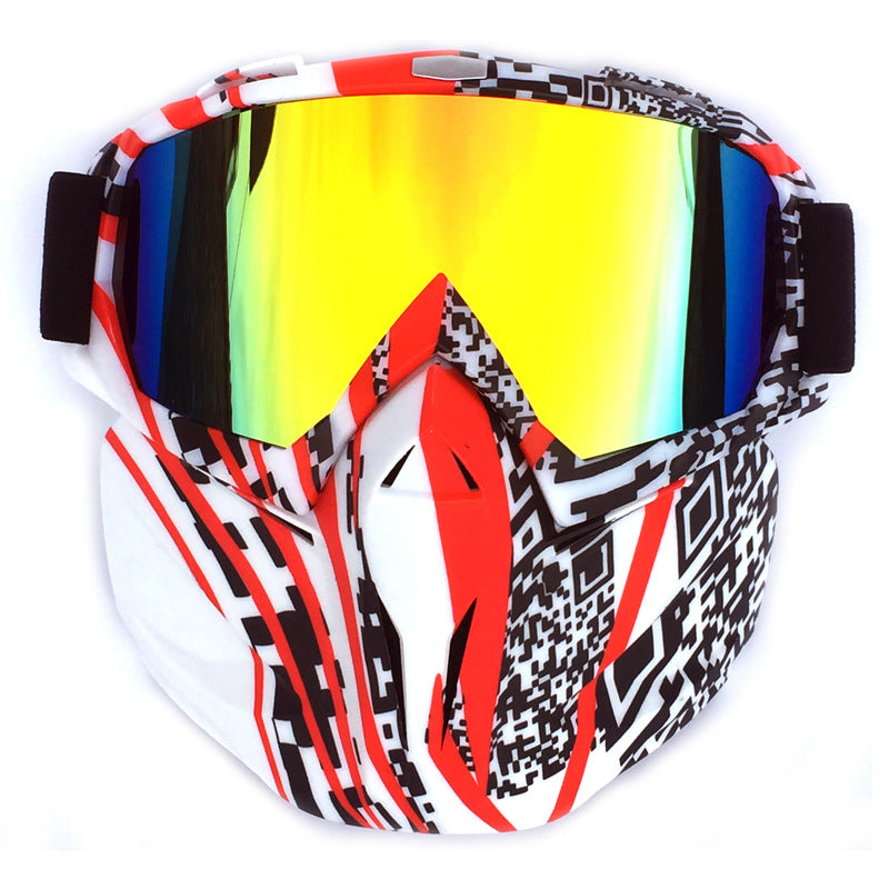 Premium Windproof Anti-Fog Motorcycling And Skiing Sport Mask Goggles With Box