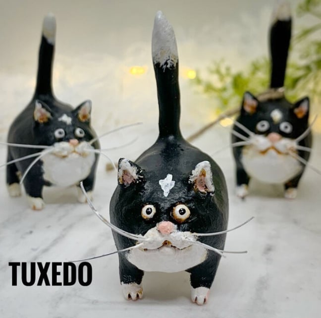 Kitty Miniature Sculpture | Cute Cat Figurine Home Decor 2025