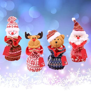 Lovely  Knitted Doll Christmas Gift Bags