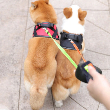 2 Dogs Retractable Leash