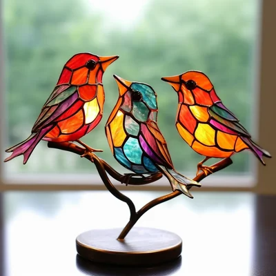 🌈Birds on Branch Desktop Ornaments🕊️