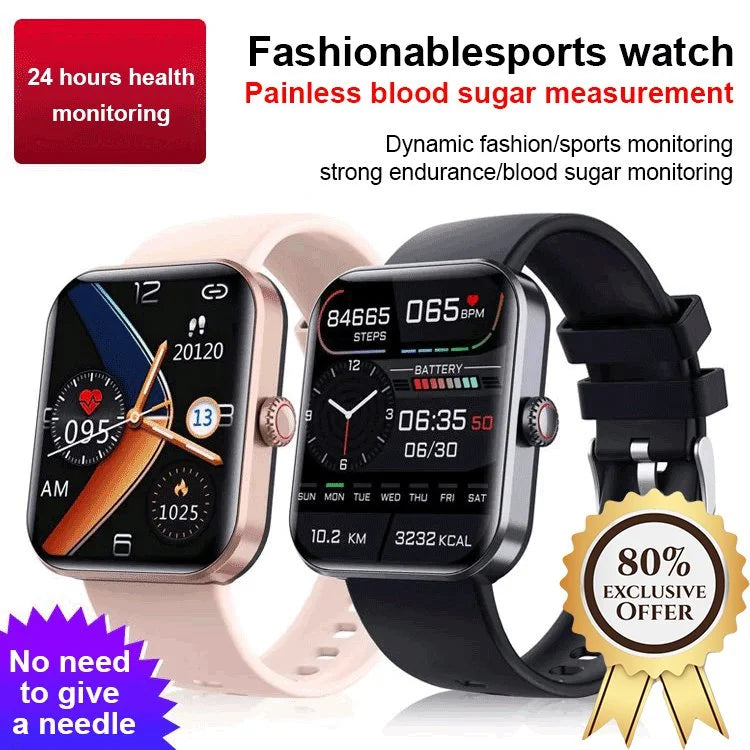 Bluetooth Smartwatch-All day monitoring of heart rate and blood pressure