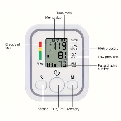 Broadcast Automatic Upper Arm BP Machine With Cuff  With Voice- Digital BP Monitor