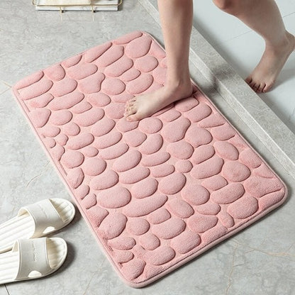 Last Day 51% OFF - Cobblestone Embossed Bathroom Bath Mat