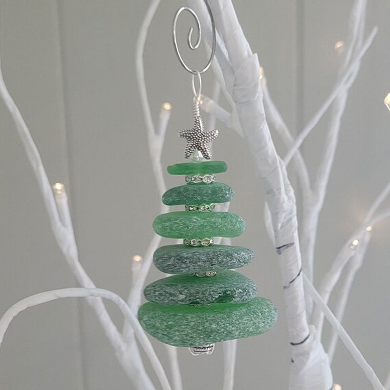 Sea Glass Christmas Tree Ornament