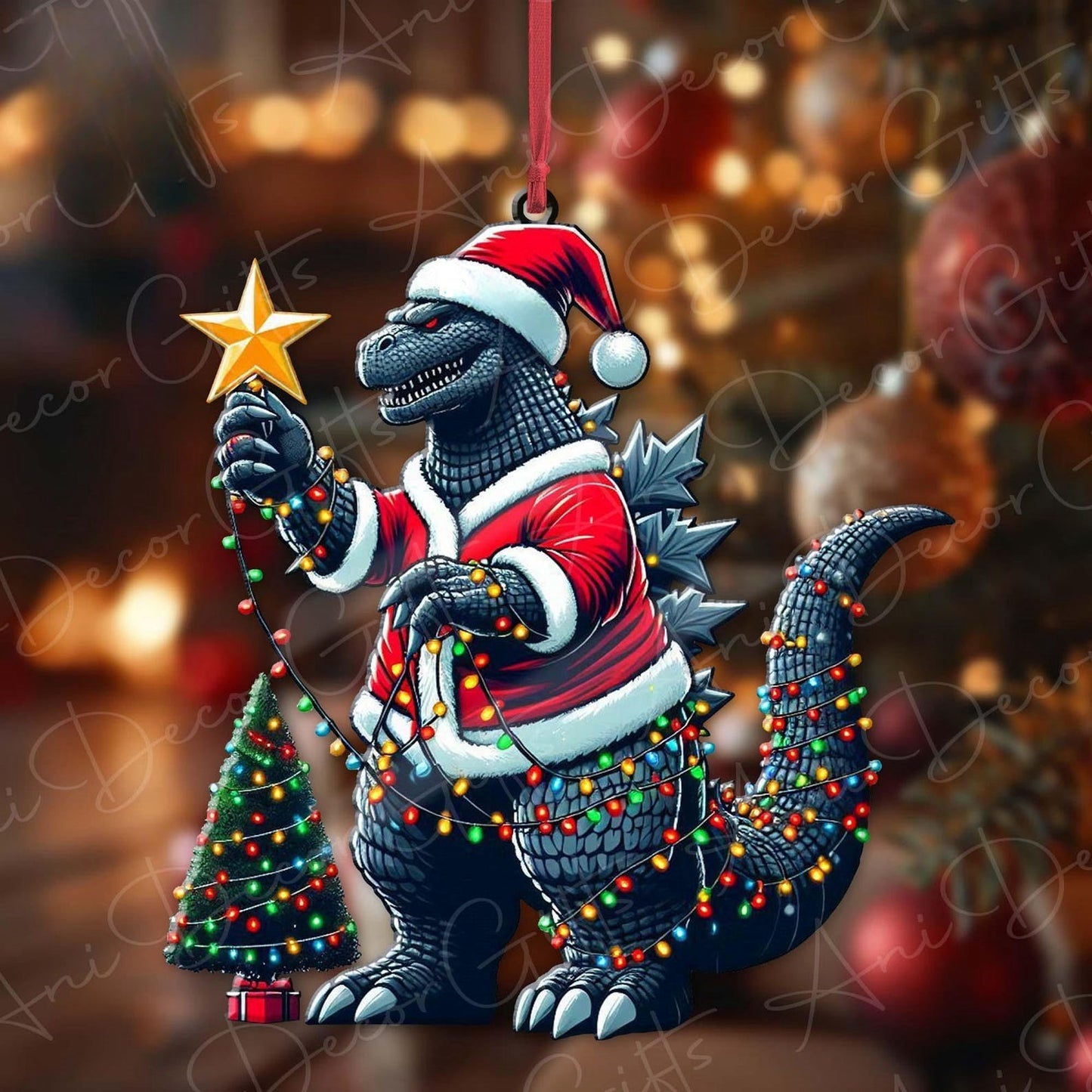 Godzilla Christmas Ornament