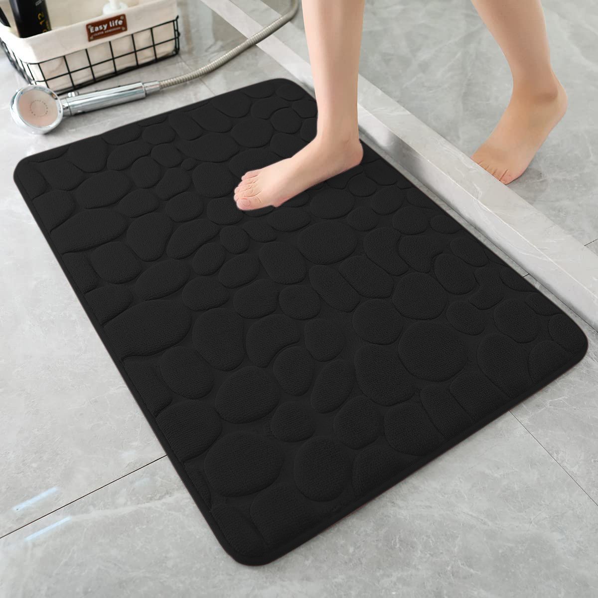 Last Day 51% OFF - Cobblestone Embossed Bathroom Bath Mat