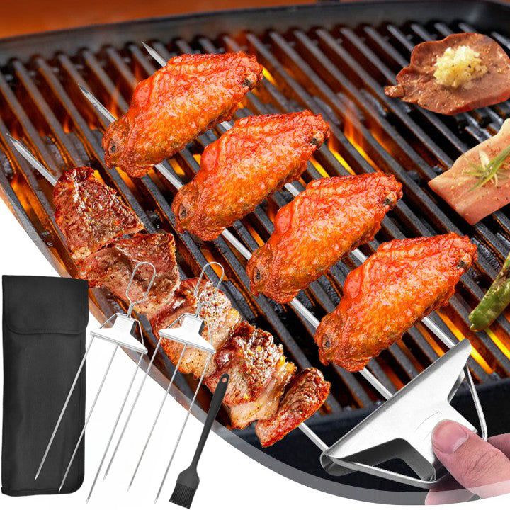 3 Way Grilling Skewers, Stainless Steel Skewers for BBQ