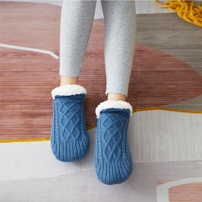 New Woven And Velvet Indoor Socks Slippers