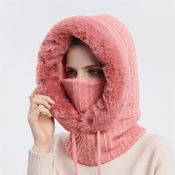 Warm knitted windbreaker hat for winter