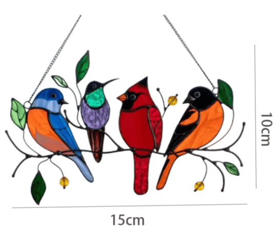 🐦The Best Gift-Birds Stained  Window  Panel Hangings🎁