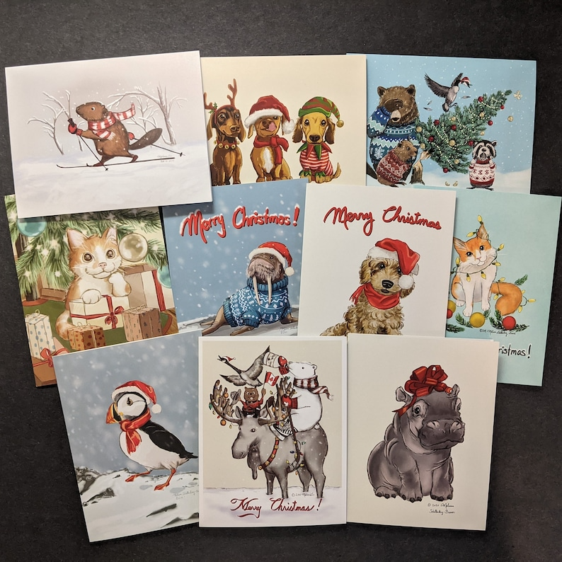 Animal Christmas Card Variety Pack