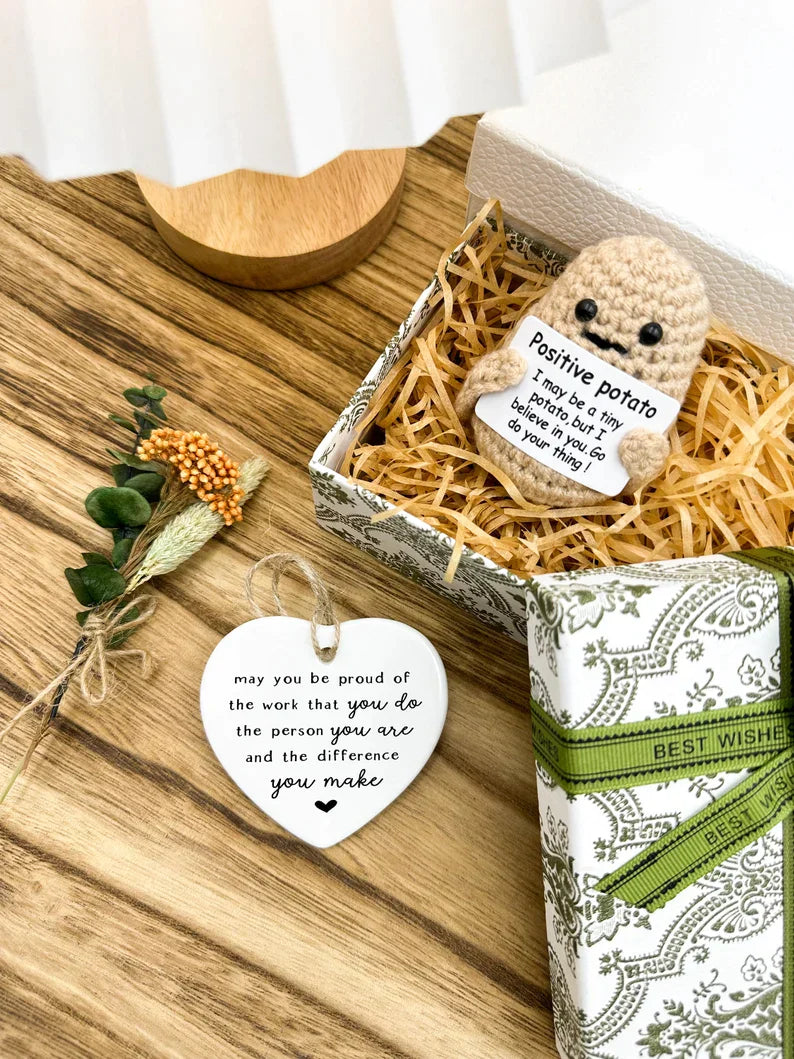 Funny Gift Knitted Positive Potato Gift Box