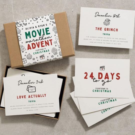 Christmas Advent Calendar-Twenty-Four Days Of Christmas Card Set