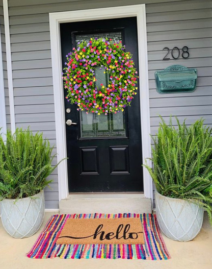 Farmhouse Colorful Cottage Wreath