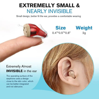 Micro OTC Hearing Aids CIC Nearly Invisible And Rechargeable