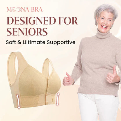 Moona Bra Front Closure Breathable And Posture Corrector Bras For Seniors