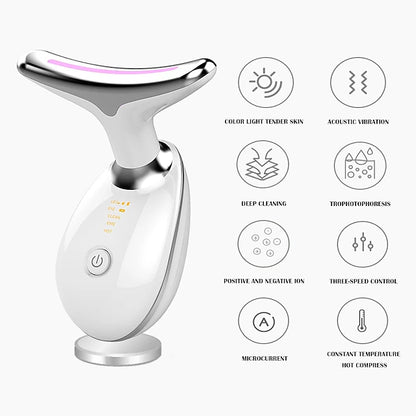 EMS Thermal Neck Lifting And Tighten Massager Electric Microcurrent Wrinkle Remover