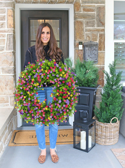 Farmhouse Colorful Cottage Wreath