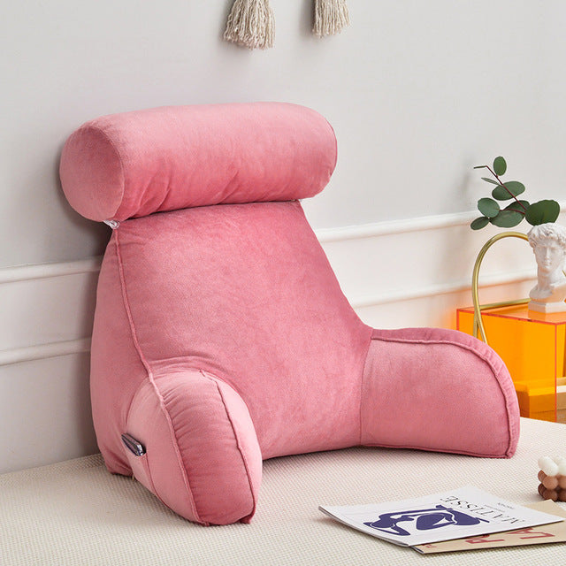 Backrest Pillow With Arms and Adjustable Headrest