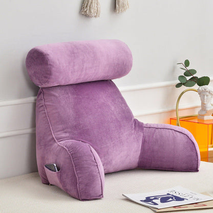 Backrest Pillow With Arms and Adjustable Headrest