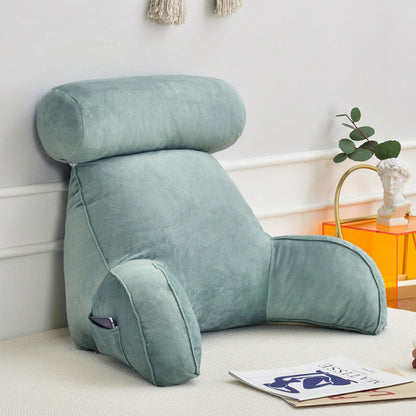 Backrest Pillow With Arms and Adjustable Headrest