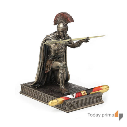 Roman commander statue desk decoration pen holder