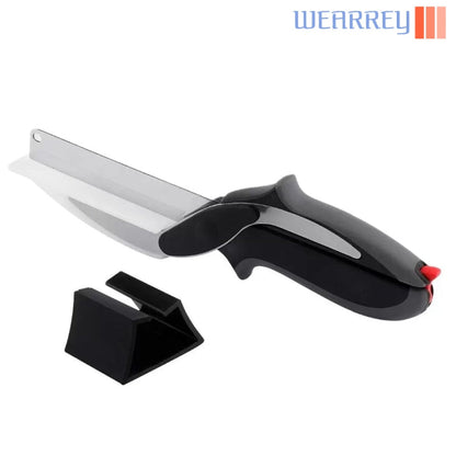 2-in-1 Kitchen Knife & Cutting Board Steel Knife