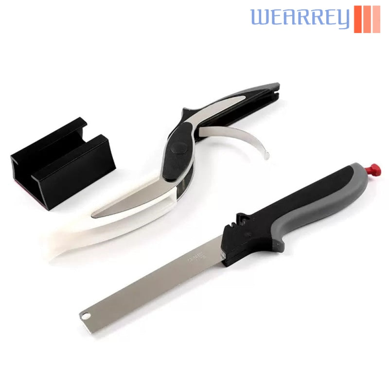 2-in-1 Kitchen Knife & Cutting Board Steel Knife