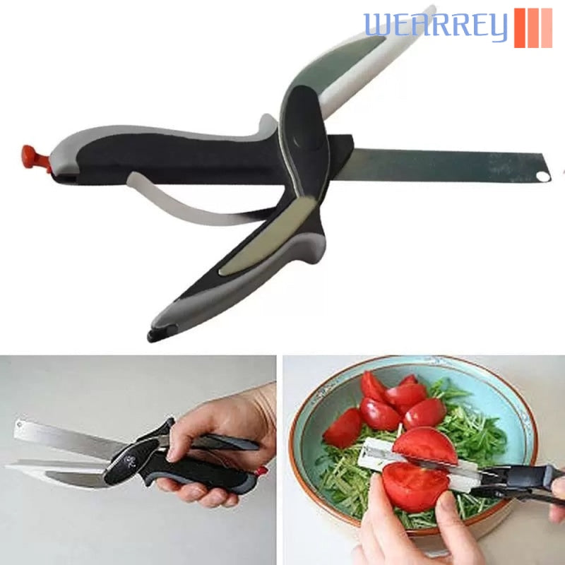 2-in-1 Kitchen Knife & Cutting Board Steel Knife