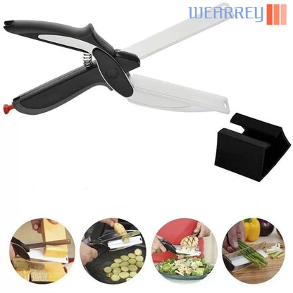 2-in-1 Kitchen Knife & Cutting Board Steel Knife