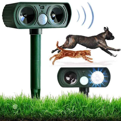 Solar Power Ultrasonic Animal Repellent & Deterrent