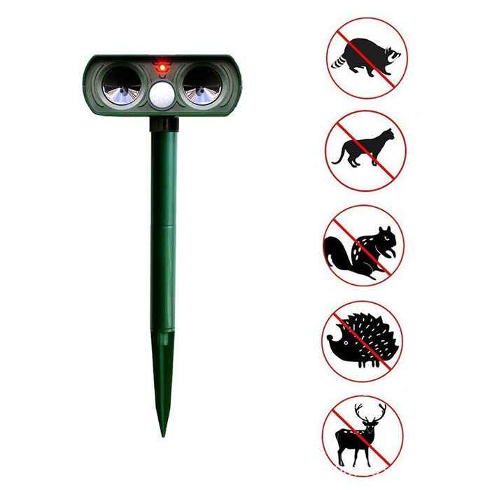 Solar Power Ultrasonic Animal Repellent & Deterrent