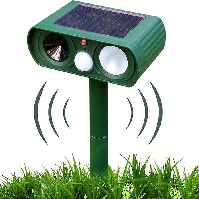 Solar Power Ultrasonic Animal Repellent & Deterrent