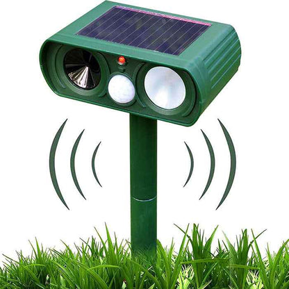 Solar Power Ultrasonic Animal Repellent & Deterrent