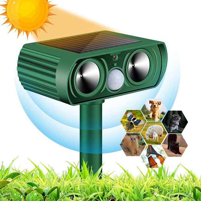 Solar Power Ultrasonic Animal Repellent & Deterrent