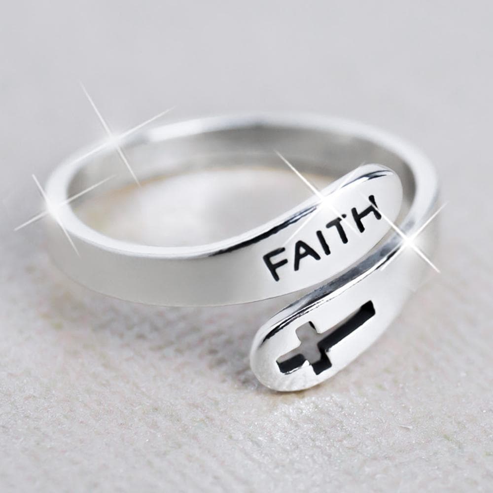 STERLING SILVER FAITH RING